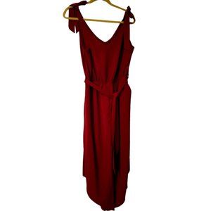 BELONGSCI wine burgundy color jumpsuit romper‎ Size L NWT